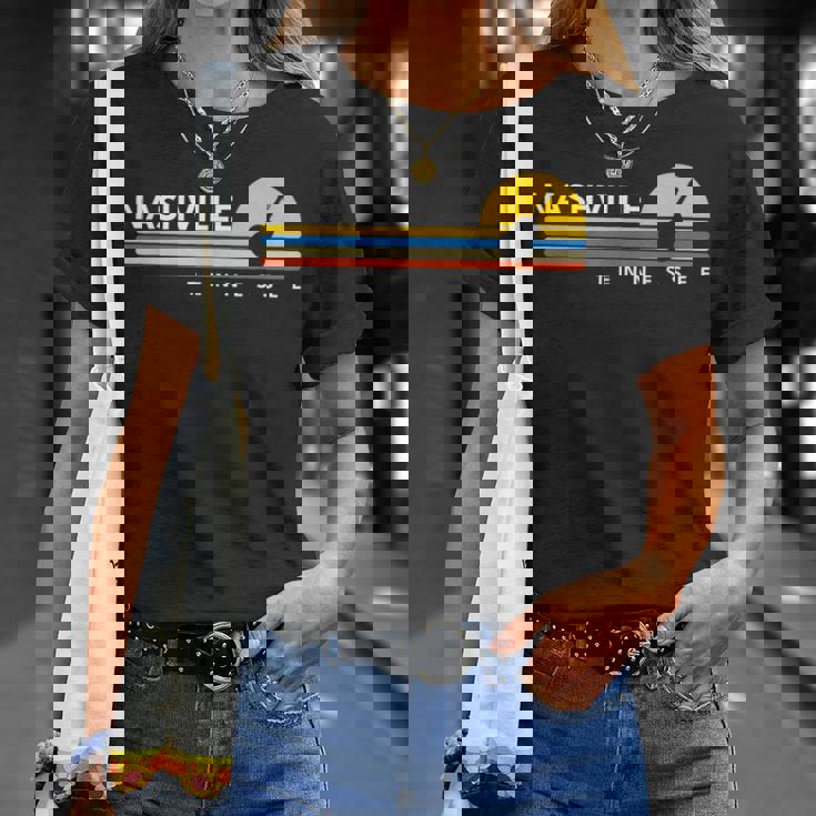 Nashville Tn Tennessee Guitarintage Retroouvenirs Tシャツ 彼女への贈り物