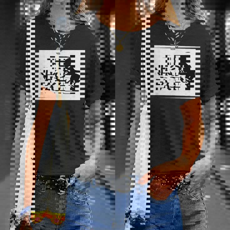 The Neko Face ザ・ネコ・フェイス『ノラネコさん』猫 ハチワレ パロディ ゆるくて かわいい 面白 イラスト Tシャツ 彼女への贈り物