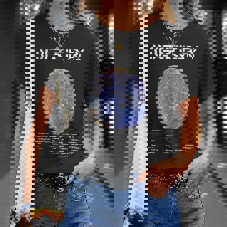 Nerdy Mercury 天文学 科学惑星 太陽系 ホワイト Tシャツ 彼女への贈り物