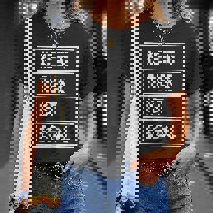 No Animal Is No Matter Animal Protection Tシャツ 彼女への贈り物