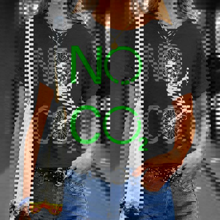 No Co2 サイクリング 気候変動対策 グリーンエネルギー Mtb Tシャツ 彼女への贈り物