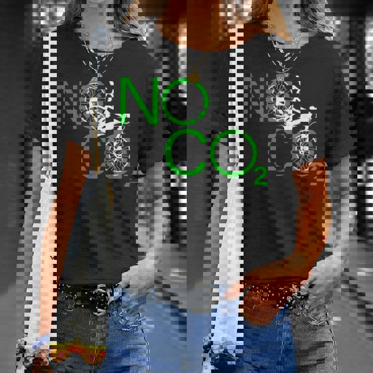 No Co2 サイクリング 気候変動対策 グリーンエネルギー Mtb Tシャツ 彼女への贈り物