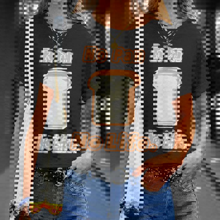 No Pan No Life ノー パン ノーライフ ご飯タイム【変なデザイン屋さん】面白い言葉 Tシャツ 彼女への贈り物