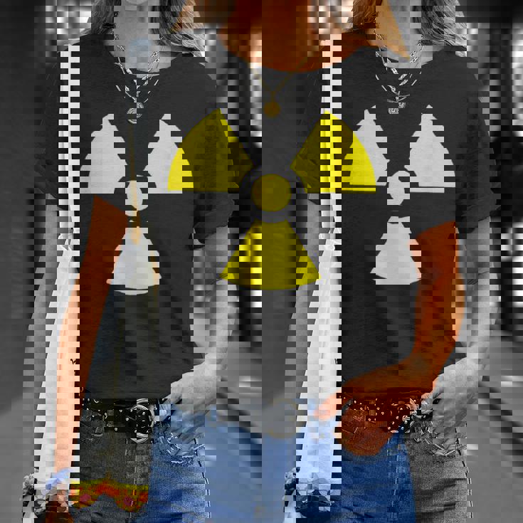 Nuclear 警告 放射線 危険 サイン 放射線活動 Tシャツ 彼女への贈り物