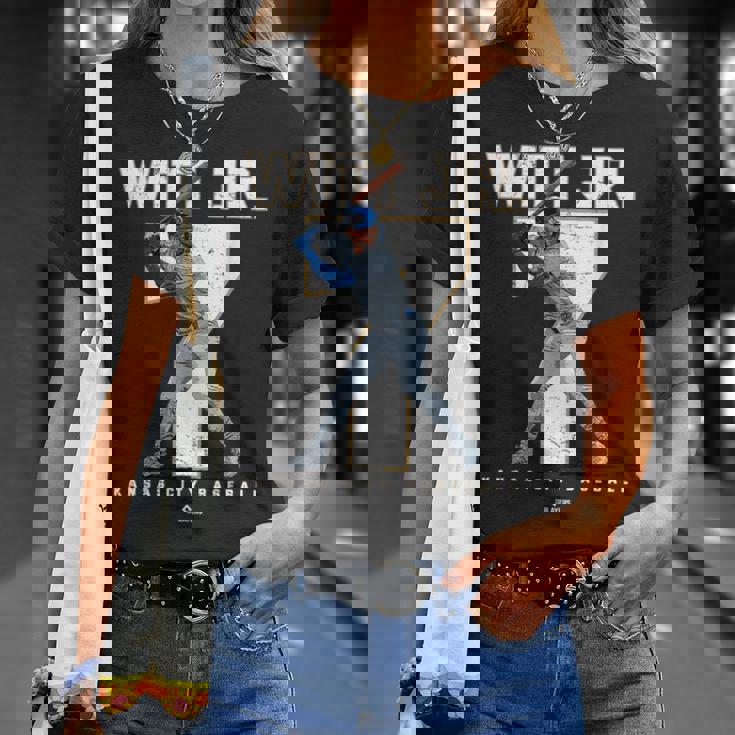 Number And Portrait Bobby Witt Jr Kansas City Mlbpa Tシャツ 彼女への贈り物