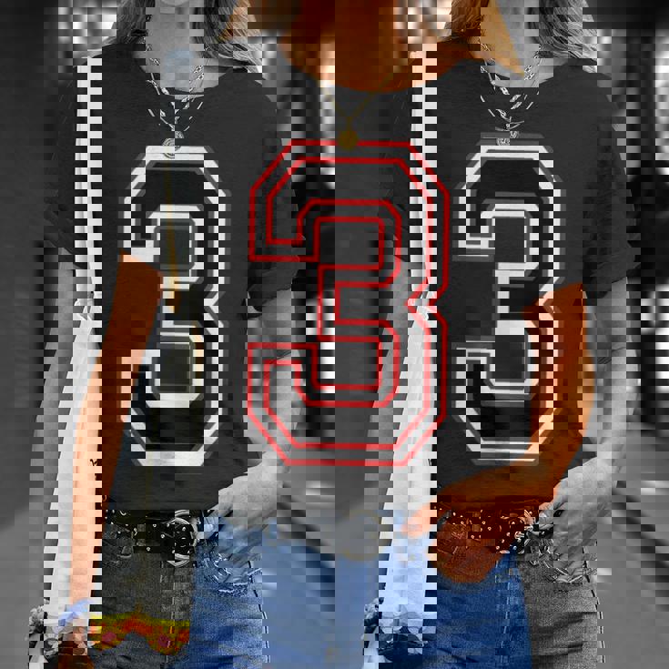 Number Numero Nummer 3 Three 3番 Tシャツ 彼女への贈り物