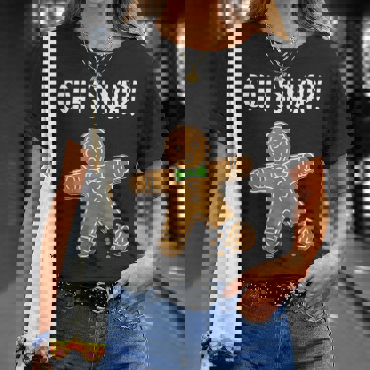 Ohnap ジンジャーブレッドマン クッキー 骨折脚 面白い Tシャツ 彼女への贈り物