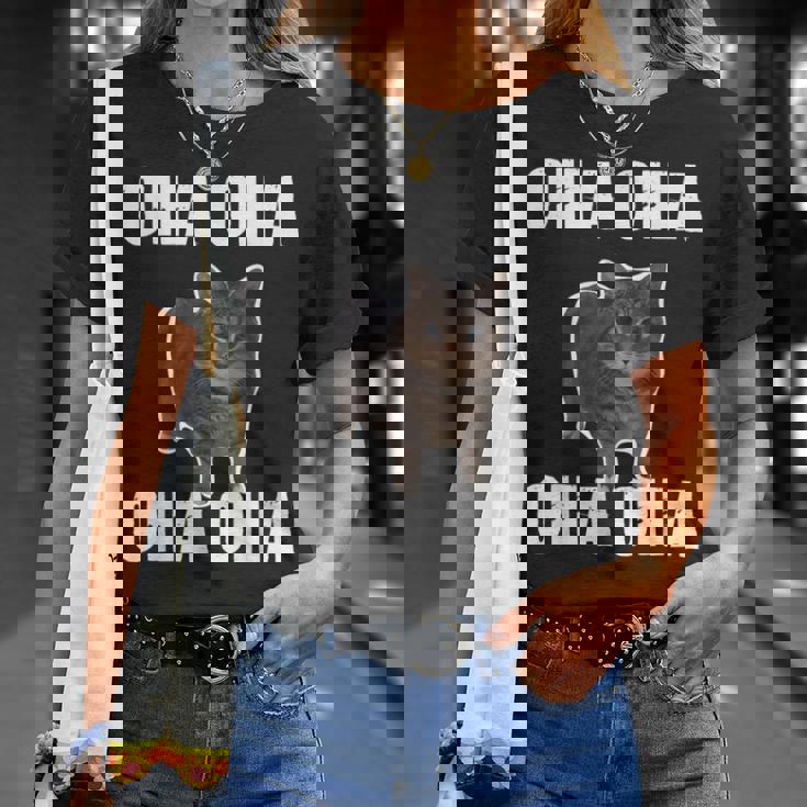 Oiia Oiia スピニング インターネット ミーム 猫 ユーモラス 面白い ブレイン Tシャツ 彼女への贈り物