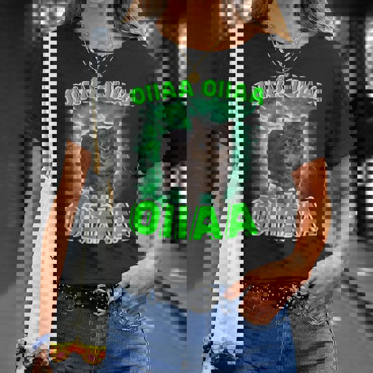 Oiiaa Oiiaa 猫 脳腐 ウイルス スピニング 猫 ミーム Tシャツ 彼女への贈り物