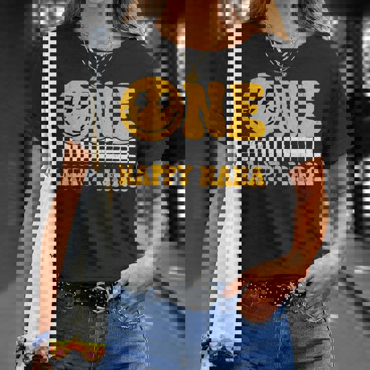 One Happy Nana 1歳の誕生日 グルーヴィースマイル 1歳 男 Tシャツ 彼女への贈り物