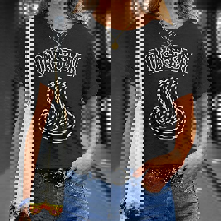 Onsen 温泉マーク（チーム ユニフォーム風）【変なtシャツ屋さん】（お風呂 大好き）銭湯 記号 お土産 旅行 面白い 長袖tシャツ Tシャツ 彼女への贈り物