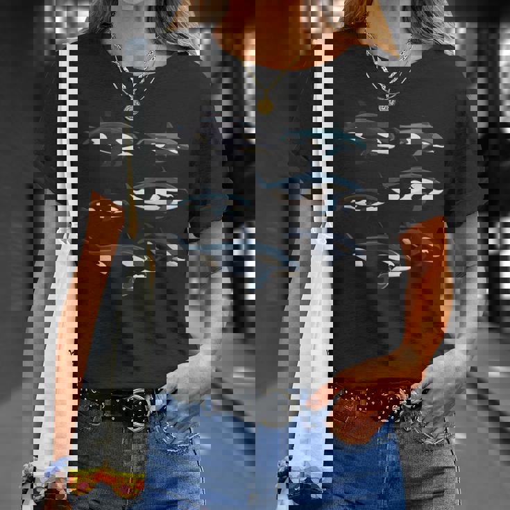 Orcas Killer Whale Pod Group グラフィック Tシャツ 彼女への贈り物