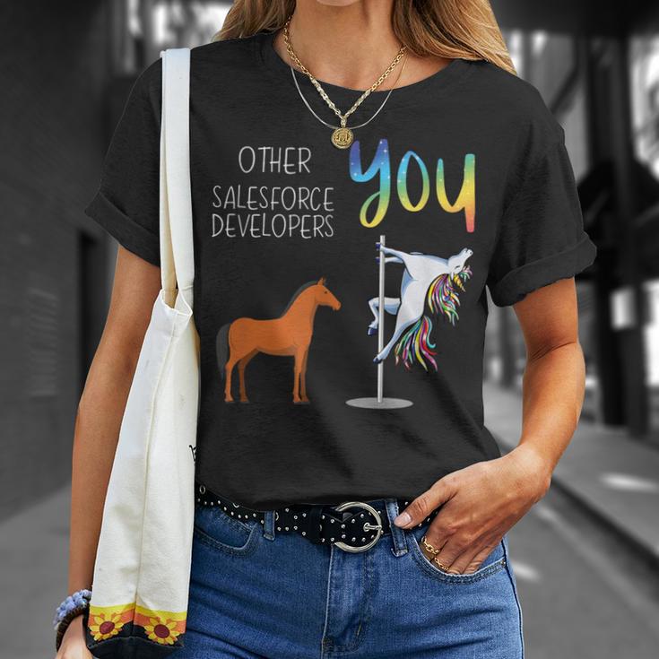 Otros Desarrolladores Dealesforce You Camiseta unisex Regalos para ella