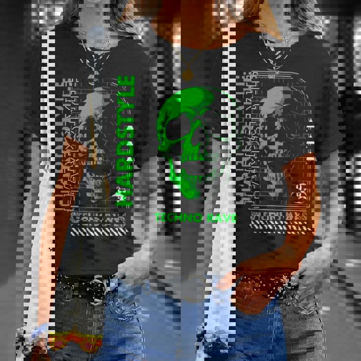 Outfit Rave Hardstyle Cráneoerde Retro Camiseta unisex Regalos para ella