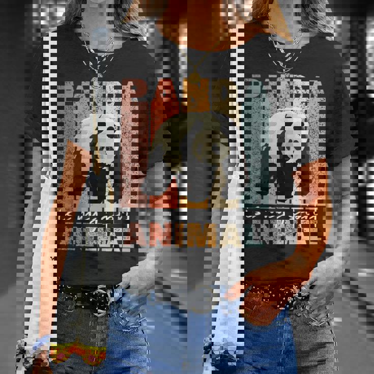 Panda Is Mypirit Animal かわいいパンダヴィンテージパンダ Tシャツ 彼女への贈り物