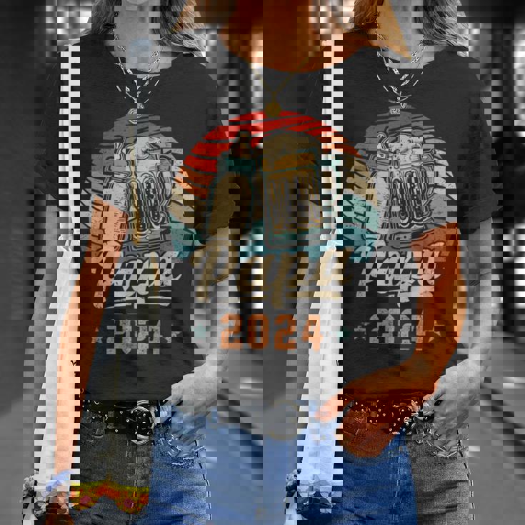 Papa 2024 年のパパ 初めての父の日 若いパパ 新しいパパ Tシャツ 彼女への贈り物