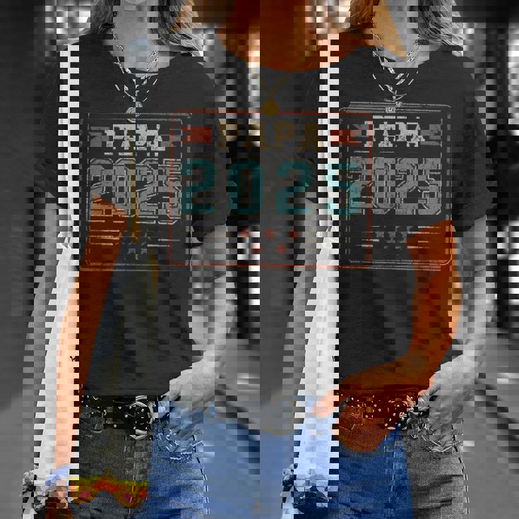 Papa 2025 初めての父の日 新しい父親 父性 Tシャツ 彼女への贈り物
