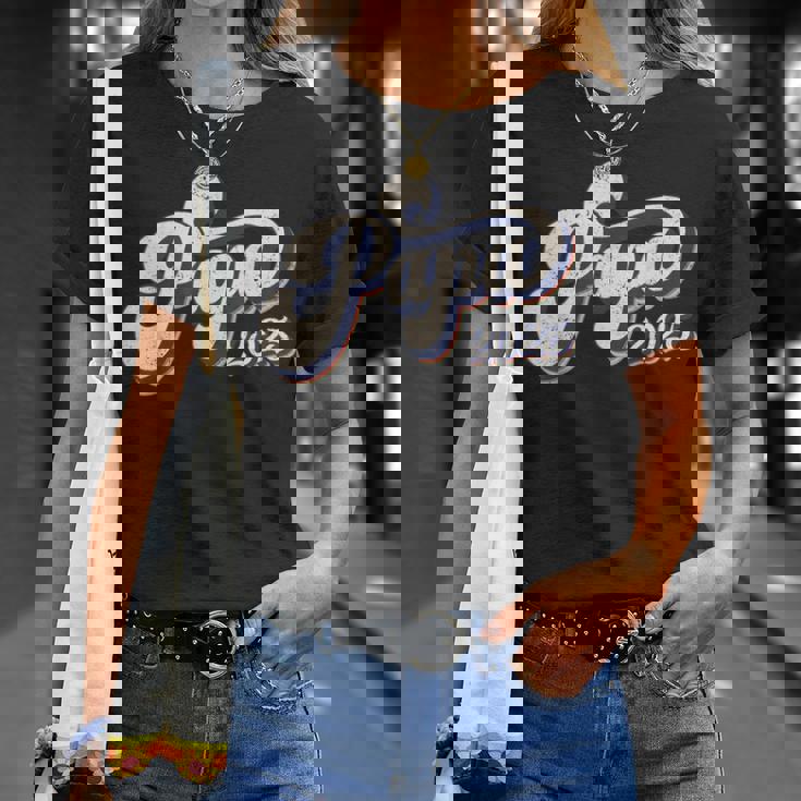 Papa 2025 初めての父の日 父性 新しいパパ Tシャツ 彼女への贈り物