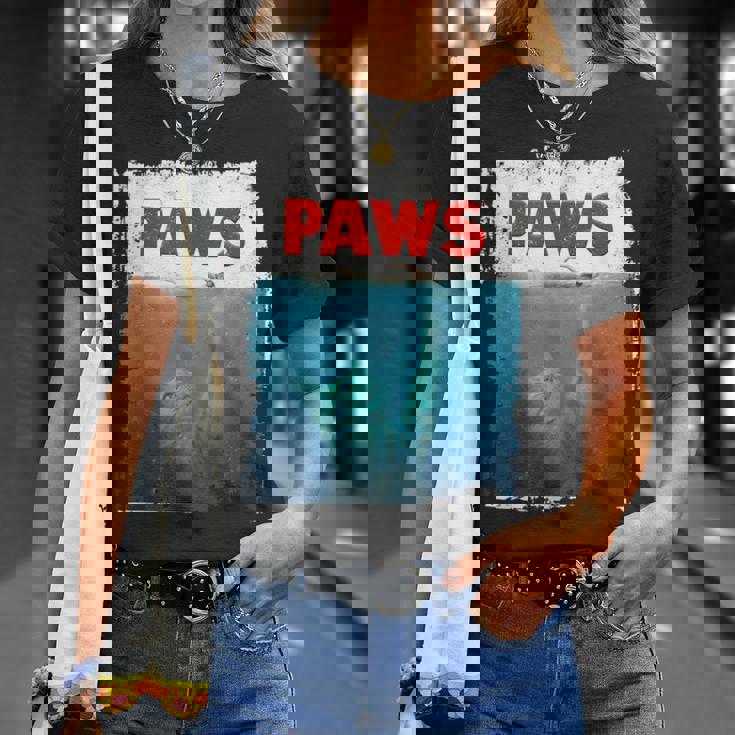 Paws 猫 子猫 ニャーパロディー おもしろ猫好き Tシャツ 彼女への贈り物