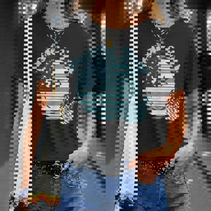 Peace Out 星条旗 ピースサイン 男女 色あせ Tシャツ 彼女への贈り物