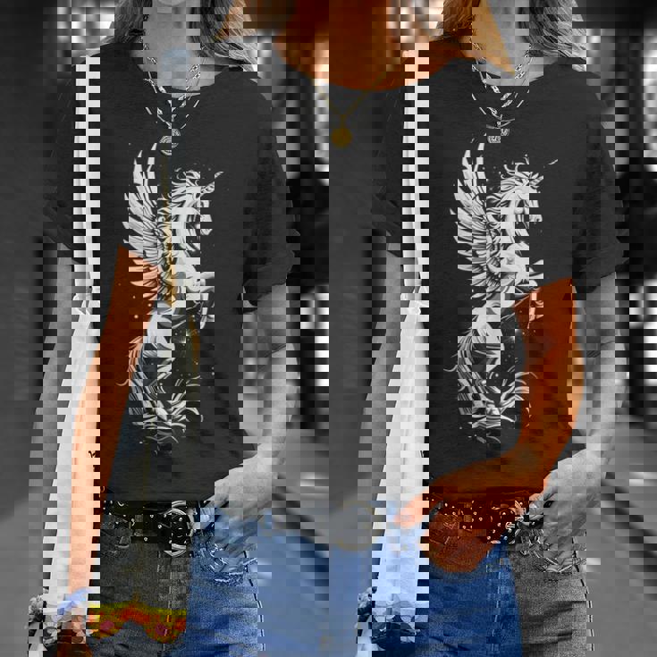 Pegasus ファニーグラフィックtシャツ Tシャツ 彼女への贈り物