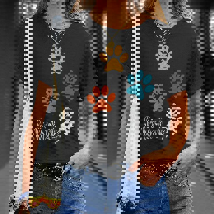 Pet Lover 肉球 犬 子犬 猫 プリント 肉球 ペット好き Tシャツ 彼女への贈り物