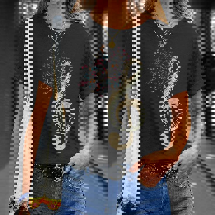 Pianist クラシカル楽器 ト音記号キーボード ピアノ Tシャツ 彼女への贈り物