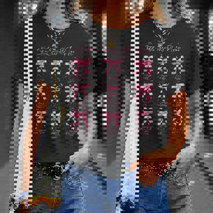 Pink Godays I Am Bibleerse コケットリボン Tシャツ 彼女への贈り物