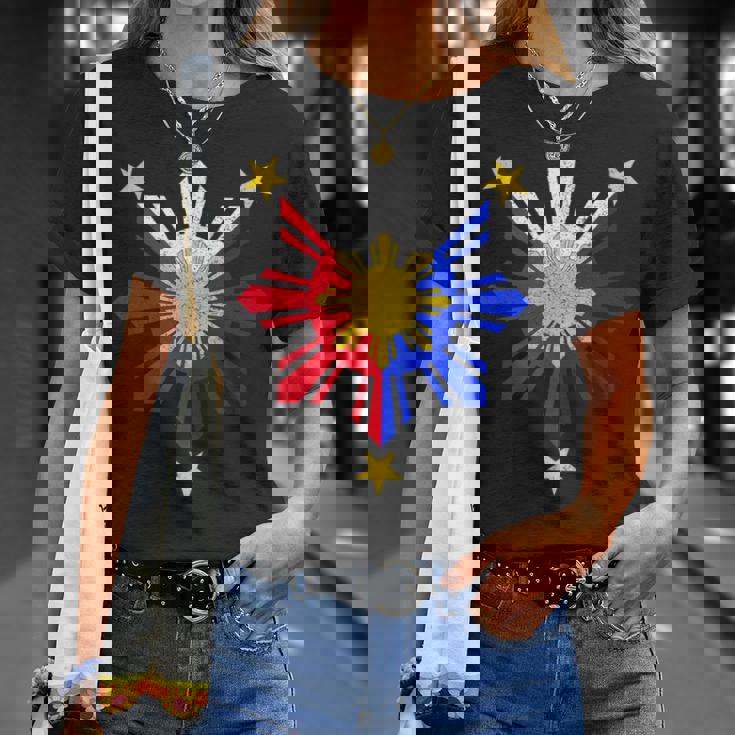 Pinoy フィリピン国旗 太陽 Tシャツ 彼女への贈り物