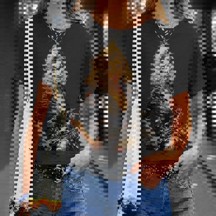 Pinup Girl バイカー オートバイ ライダー ヴィンテージ Tシャツ 彼女への贈り物