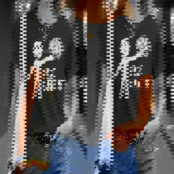 Plz Use Itarcatic Use Your Brain Cynicalays Tシャツ 彼女への贈り物