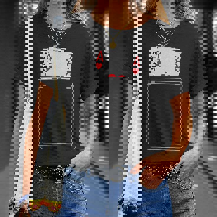 Pocket Aces Pokerpades & Heart 面白いポーカー ギフト Tシャツ 彼女への贈り物