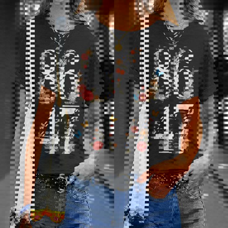 Political 8647 フローラル アンチトランプ Tシャツ 彼女への贈り物