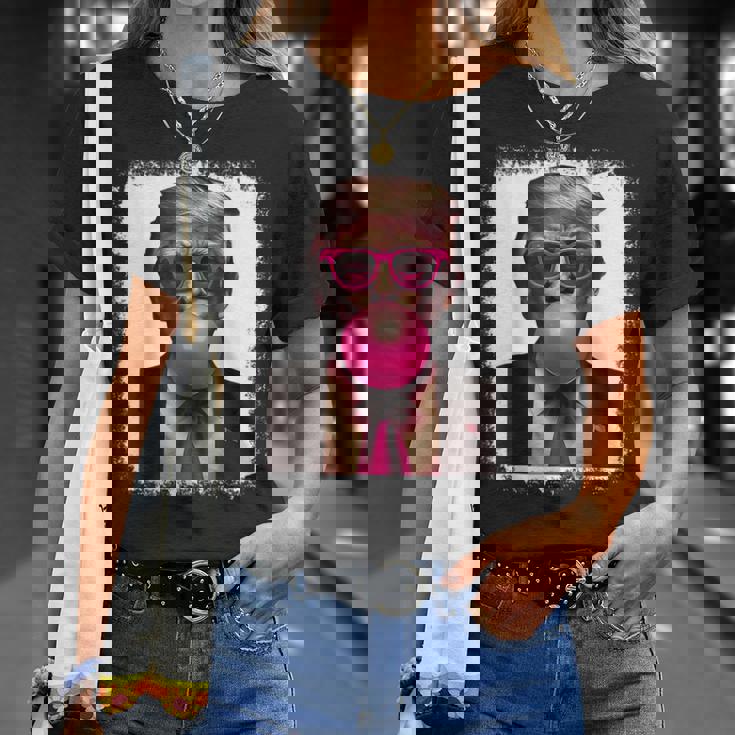 Pro Trump Bubble Gum Pink Glasses Donald Trump Tシャツ 彼女への贈り物