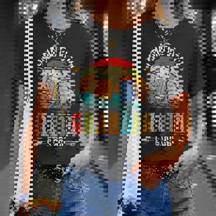 メンズ Promoted To Grandpa Est 2026 Dad To Be Tシャツ 彼女への贈り物