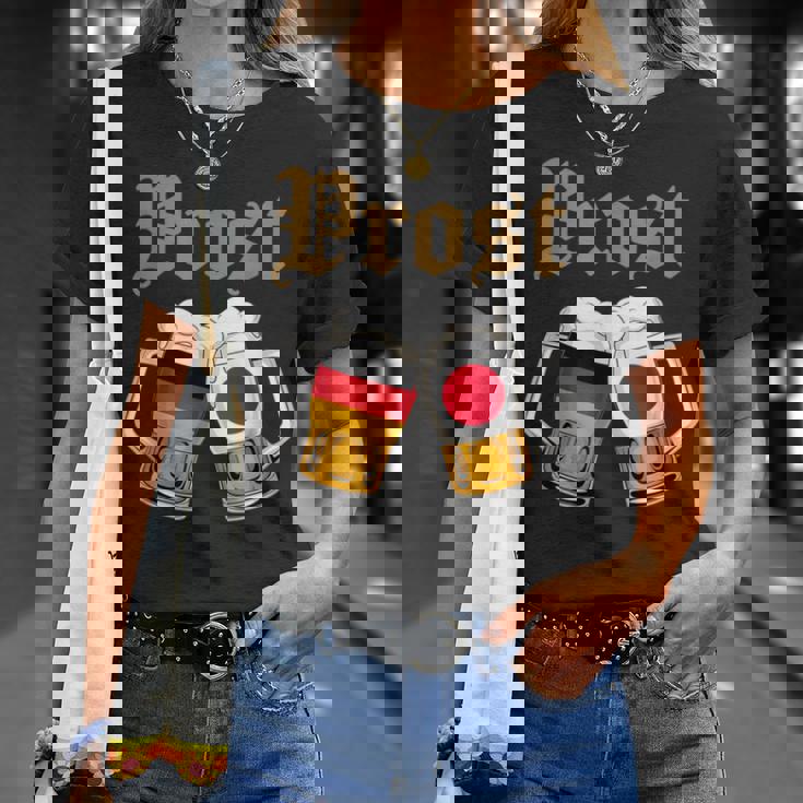 Prost ドイツ-日本オクトーバーフェストビールマグ 旗デザイン Tシャツ 彼女への贈り物