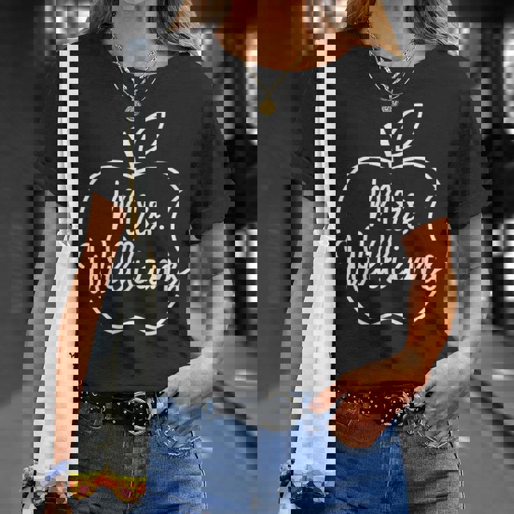 Ptg 彫刻 アップル デザイン 先生 ミセス・ウィリアムズ Tシャツ 彼女への贈り物