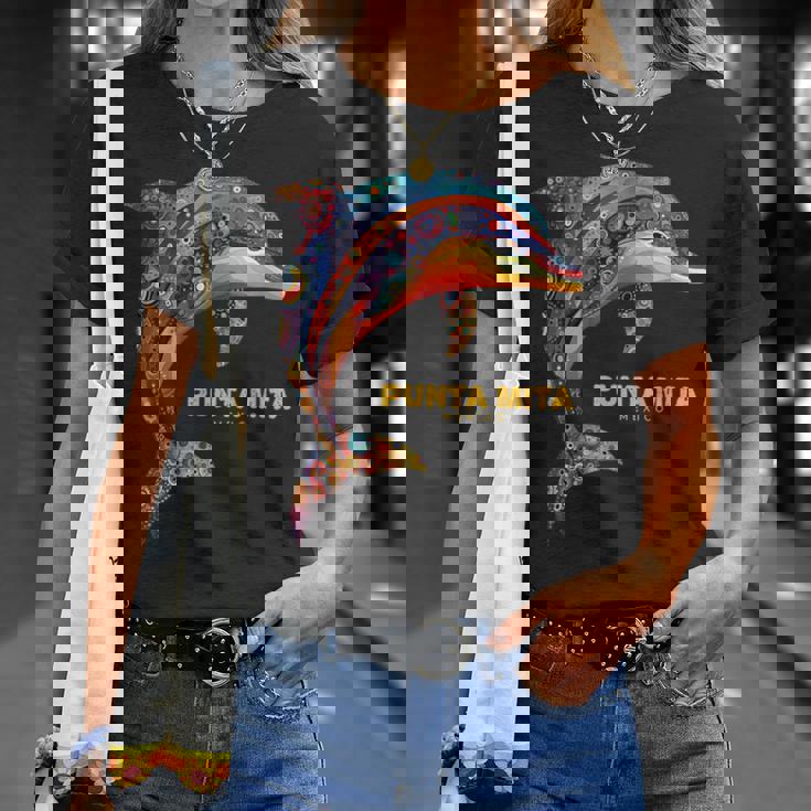 Punta Mita メキシコ バケーション ヴィンテージ トライバル イルカ Tシャツ 彼女への贈り物