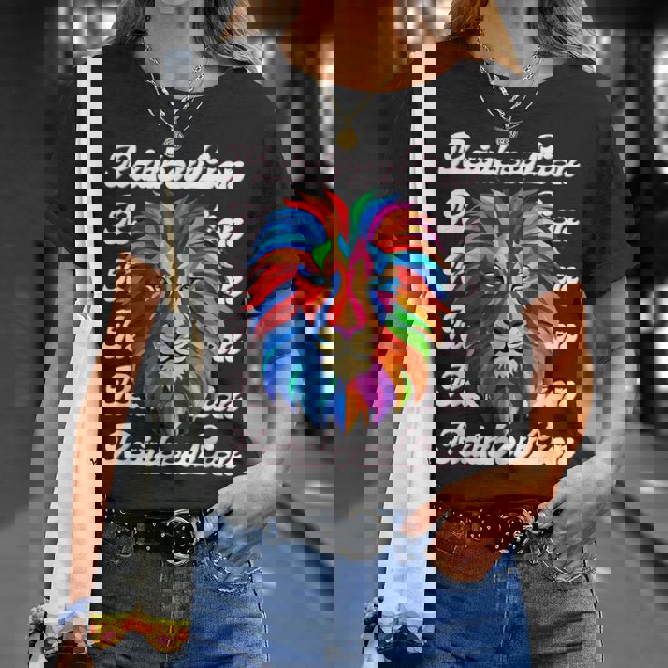 Rainbow Lion かっこいい おしゃれ ロゴ Tシャツ 彼女への贈り物