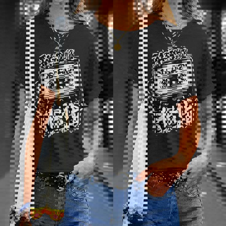 Raised On Oldchool Hip Hop レトロ ラップ カセット 80 90 Tシャツ 彼女への贈り物