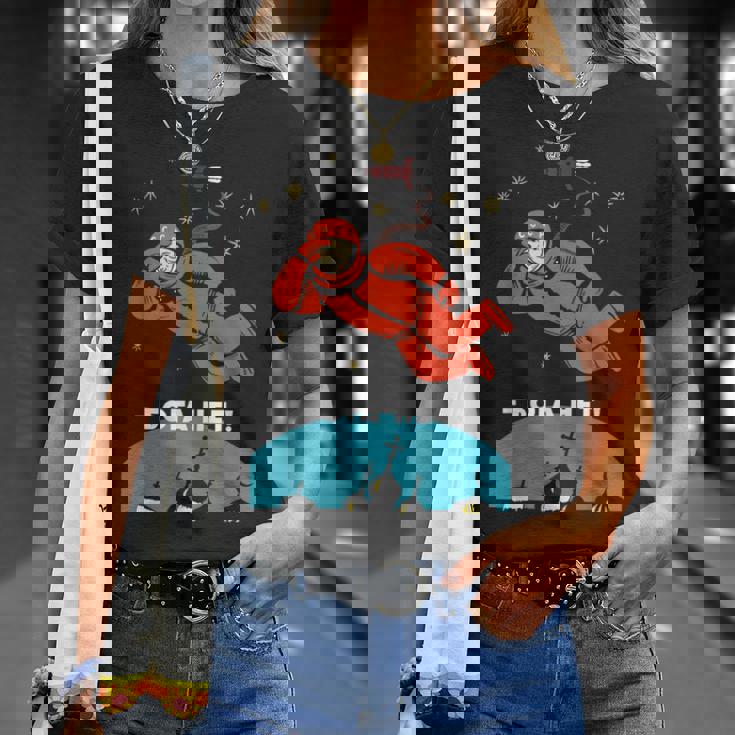 There's No God レトロ 無神論者 ユーリ ガガーリン スペース Tシャツ 彼女への贈り物