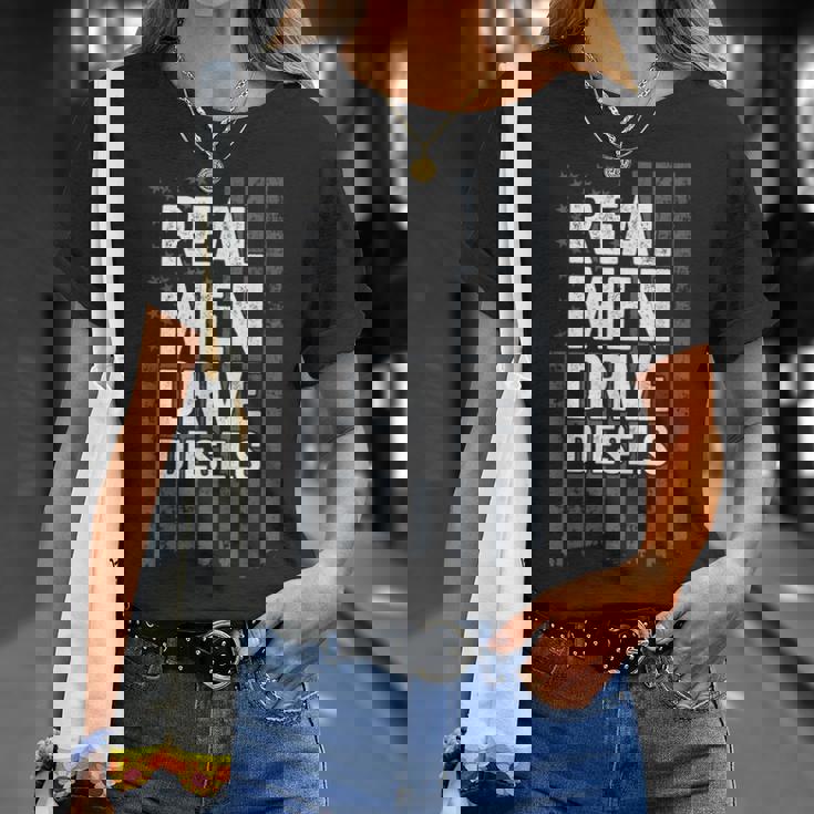 Real Drive Diesels 面白いディーゼル メカニック Usa トラッカー Tシャツ 彼女への贈り物