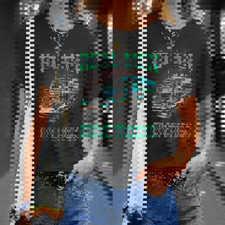 Real Drive Trucks ビッグリグトラックドライバー Tシャツ 彼女への贈り物