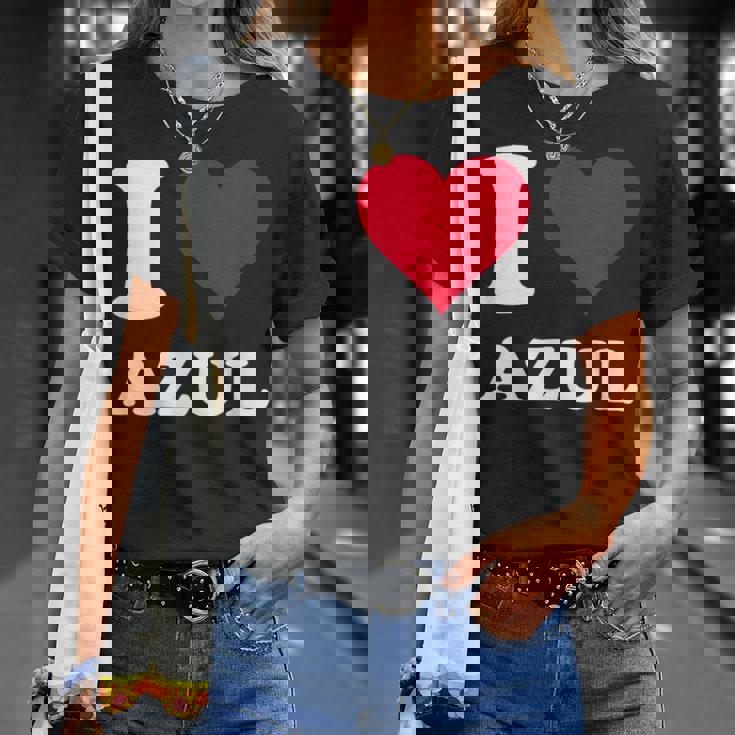 Red Heart I Love Azul Tシャツ 彼女への贈り物