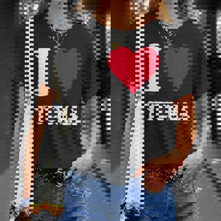 Red Heart I Love Yuma Tシャツ 彼女への贈り物