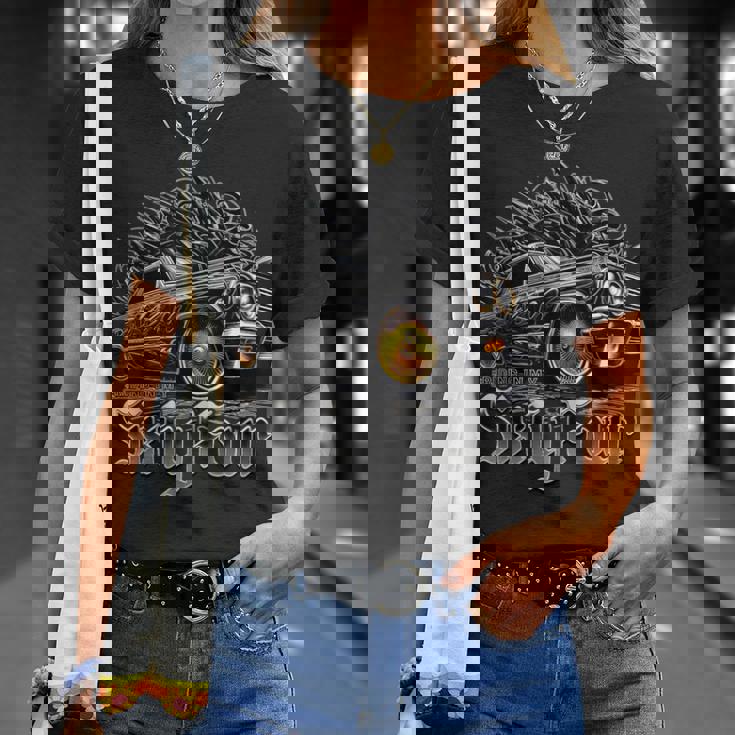 Riding In My 64 クラシック ローライダー シャツ チカーノ アート ローライダー Tシャツ 彼女への贈り物