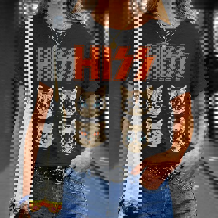 Hiss Cats ネコ Kittens ロックバンド Rock Rockin Tシャツ 彼女への贈り物