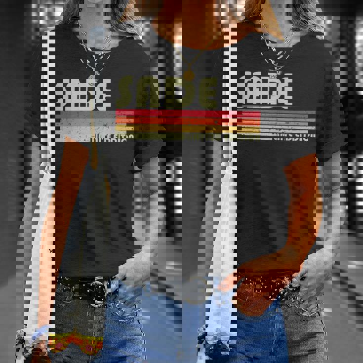 Sade 名前入り レトロヴィンテージ 80年代 90年代 誕生日 Tシャツ 彼女への贈り物