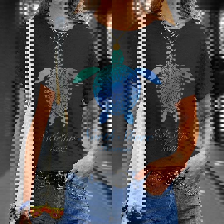 Save The Hawaii ウミガメ ハワイアン ブルー トライバル タートル ホヌ Tシャツ 彼女への贈り物