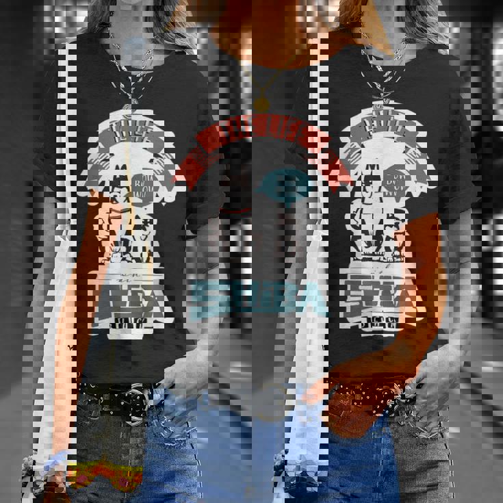 Shiba Dog かわいい柴犬 黒柴 Tシャツ 彼女への贈り物